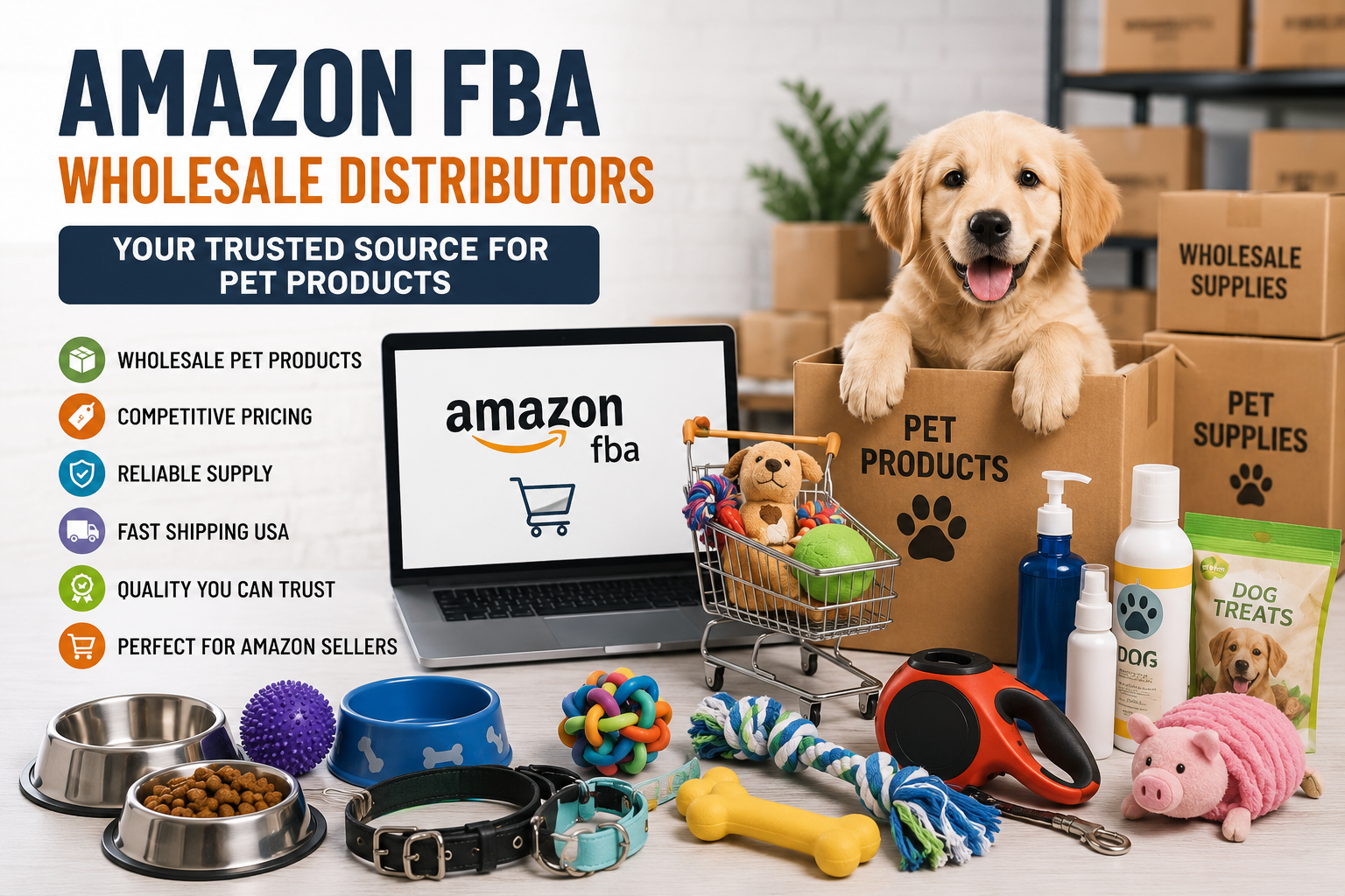 Amazon FBA wholesale distributors for pet products and wholesale pet supplies